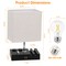 Eggracks by Global Phoenix Fully Dimmable Table Lamp for Bedroom with Nightstand Dual USB Ports and 2 Power Outlets